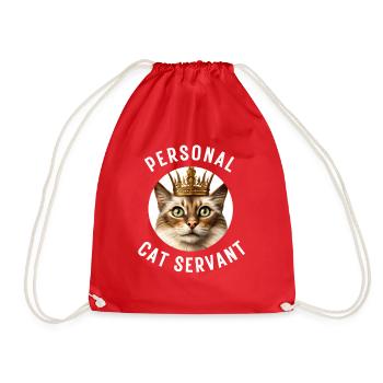 STAFF CAT SERVANT - Drawstring Bag - red - Front