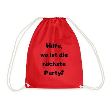 Partyspruch für Malle, Karneval ect. - Kostümidee - Turnbeutel - Rot - Vorne