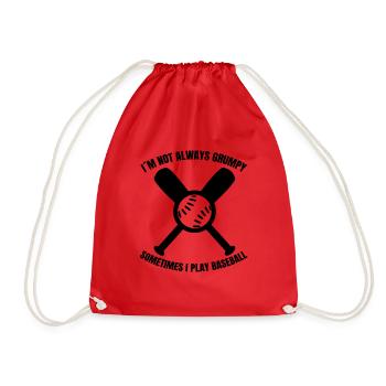 Cadeau de baseball Baseball Lovers Jeu de baseball - Sac de sport léger - rouge - Devant