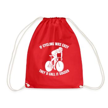 Bicycle Cycling Bike Tour Cycling Mountain Bike - Drawstring Bag - red - Front