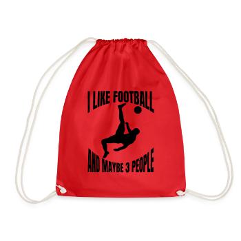 Football Player Football Team Football Design - Drawstring Bag - red - Front
