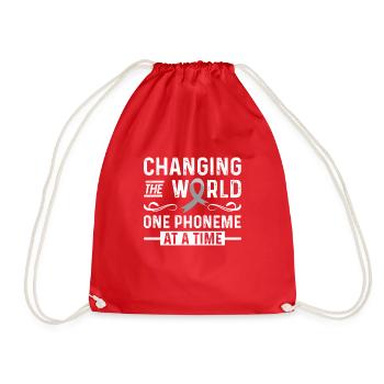 Dyslexia Awareness - Drawstring Bag - red - Front
