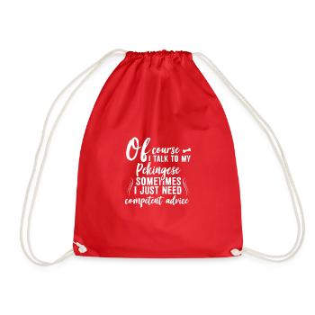 Bien sûr, je parle avec mes Pékinois - Sac de sport léger - rouge - Devant