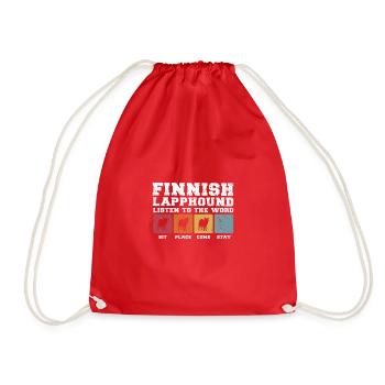 Lapphund finlandais écouter le mot - Sac de sport léger - rouge - Devant