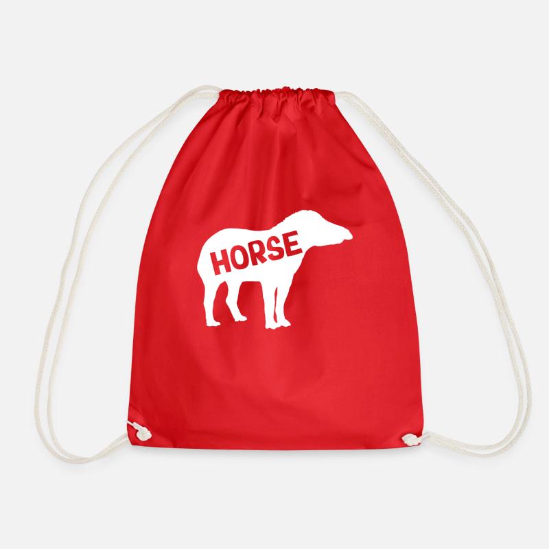 Ex-Mormon Tapir Horse LDS Exmo - Drawstring Bag - red