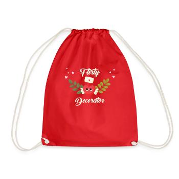 Flirty Decorator - Drawstring Bag - red - Front