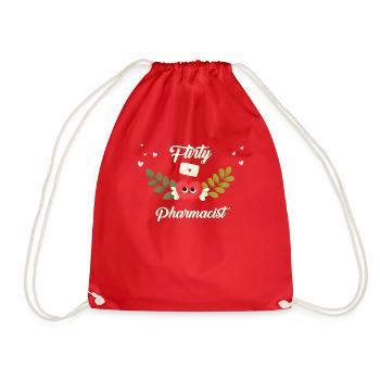 Flirty Pharmacist - Drawstring Bag - red - Front