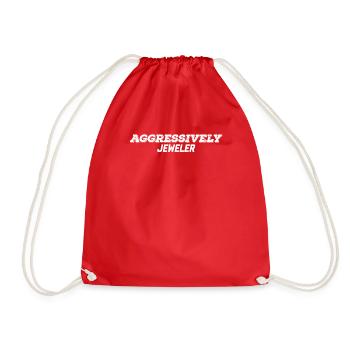 aggressively jeweler - Drawstring Bag - red - Front