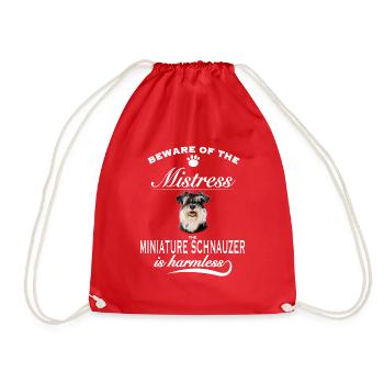 Méfiez-vous de la maîtresse, Schnauzer nain - Sac de sport léger - rouge - Devant