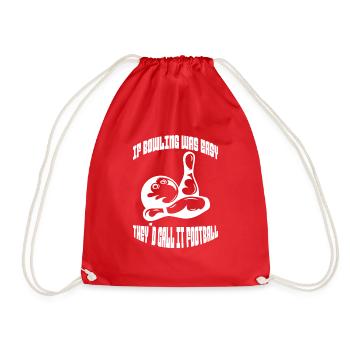 Bowling Skittles Bowler Bowling Club Bowling Club - Drawstring Bag - red - Front