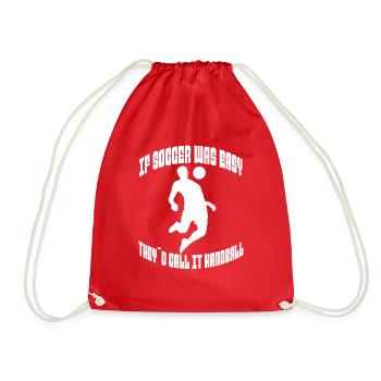 Fußballspieler Fußballmannschaft Fußballdesign - Turnbeutel - Rot - Vorne