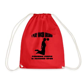 Joueur de football Équipe de football Conception de football - Sac de sport léger - rouge - Devant