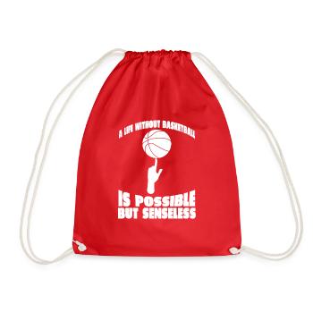 Basketball Basketballspieler Basketballteam - Turnbeutel - Rot - Vorne