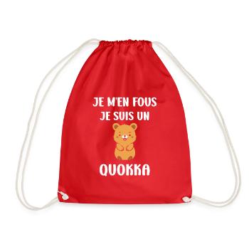 Petit animal mignon Quokka - Sac de sport léger - rouge - Devant