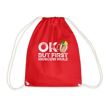 OK Mais Premier T-shirt d’amant de mule de Moscou Vin drôle - Sac de sport léger - rouge - Devant