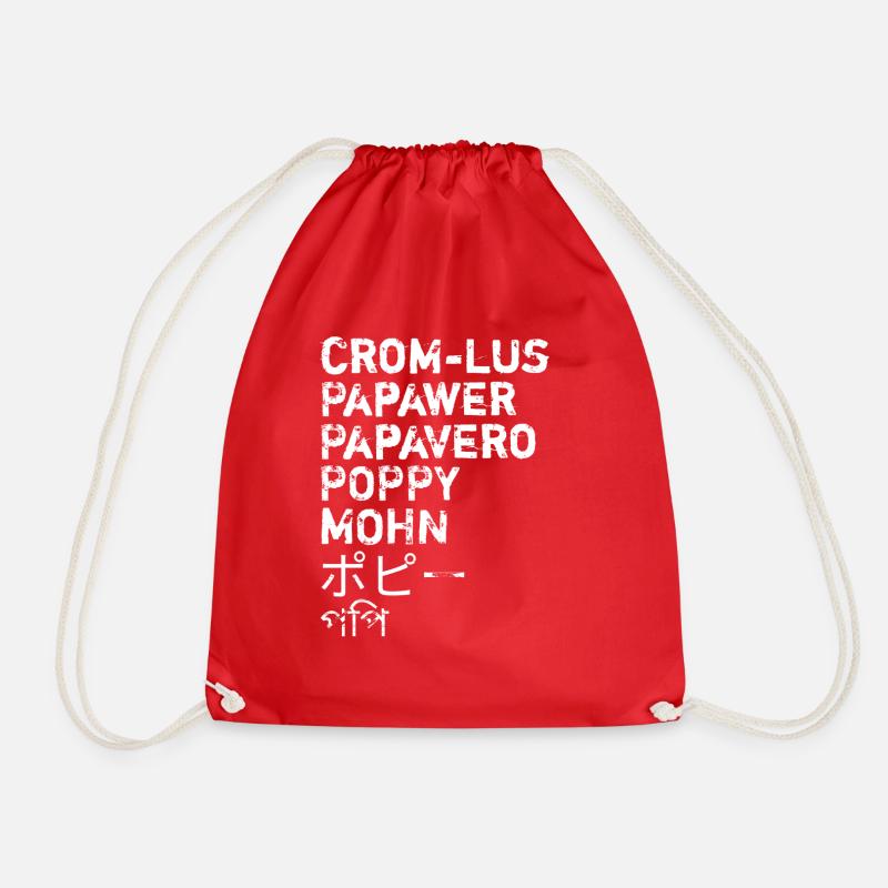 Poppy - Drawstring Bag - red