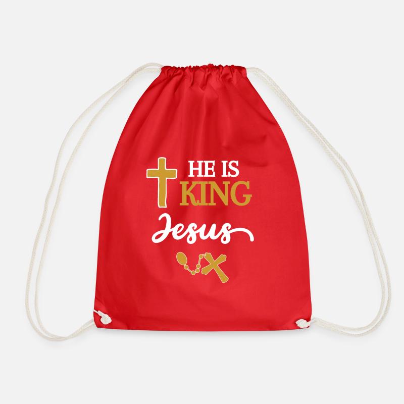 Jésus-Christ Il est Roi - Sac de sport léger - rouge