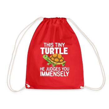 Cette petite tortue Il vous juge énormément - Sac de sport léger - rouge - Devant