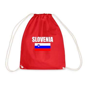 Slovenia - Drawstring Bag - red - Front