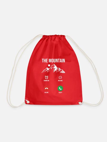 Mountain Calling - Wanderliebhaber - Turnbeutel - Rot