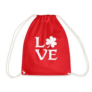 Amour - Trèfle de la Saint-Patrick - Sac de sport léger - rouge - Devant