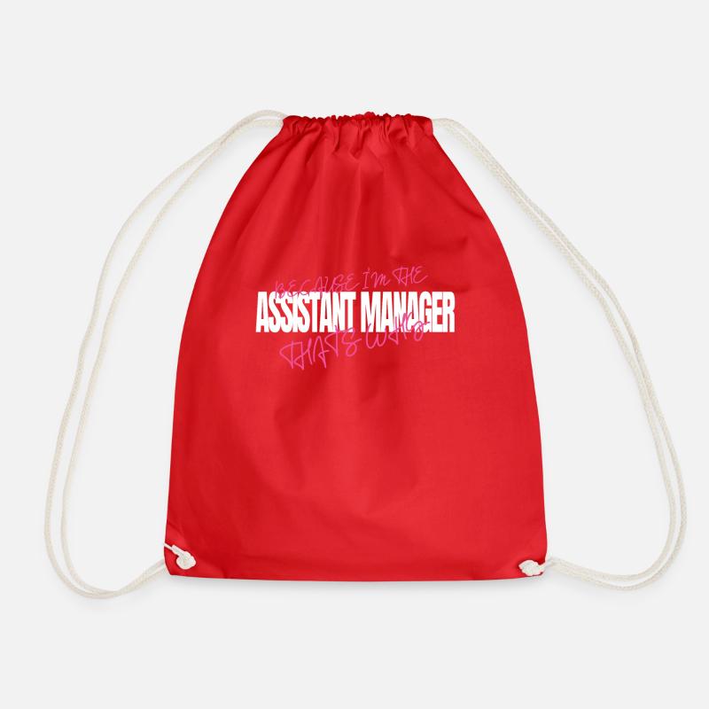 Bosses Gift Assistant Manager - Drawstring Bag - red