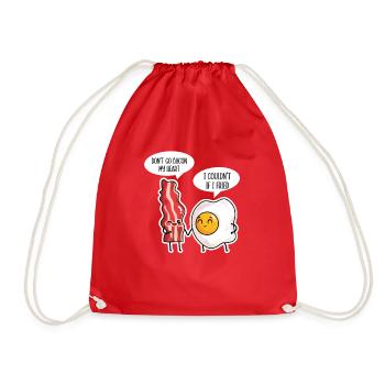 Don't Go Bacon My Heart - BBQ Lover Frühstück - Turnbeutel - Rot - Vorne