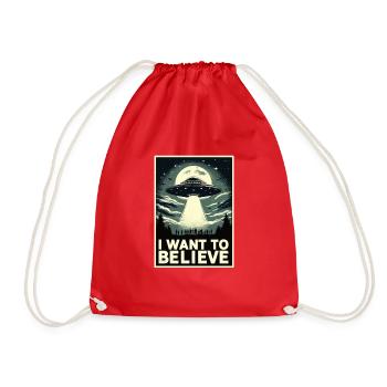 I want to belive - Turnbeutel - Rot - Vorne