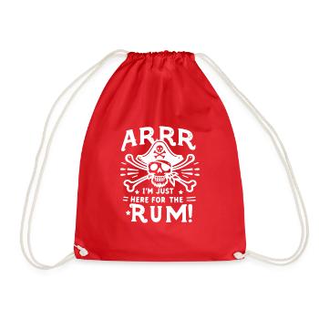 Arrr Je suis juste là pour le rhum ! - Sac de sport léger - rouge - Devant