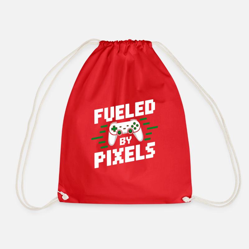 Alimenté par la conception de jeu de pixels - Sac de sport léger - rouge