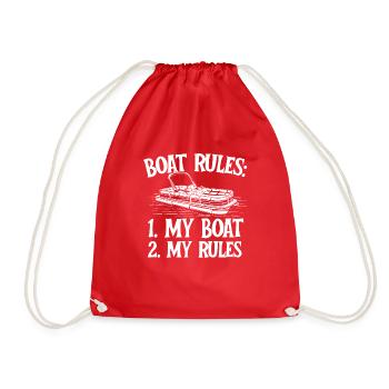 Règles du bateau : 1 My Boat 2 My Rules - Capitaine de bateau - Sac de sport léger - rouge - Devant