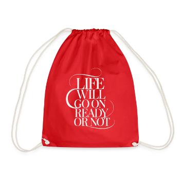LIFE - Drawstring Bag - red - Front