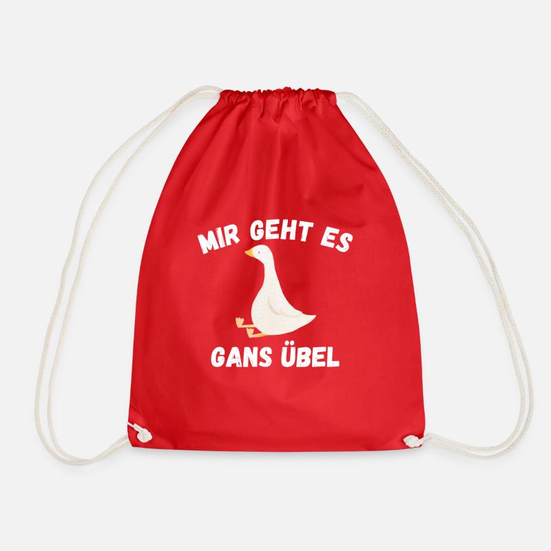 MIR GEHT ES GANSÜBEL - Turnbeutel - Rot