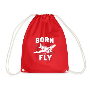 Born to Fly - Drawstring Bag - red - Front