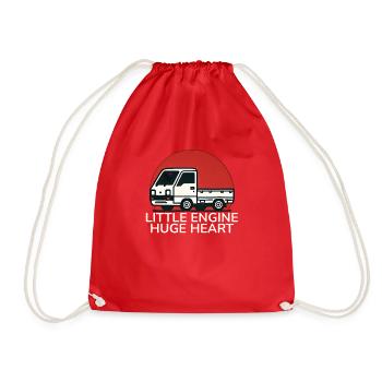 Petit moteur énorme coeur japonais Kei Truck Design - Sac de sport léger - rouge - Devant