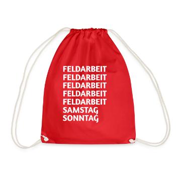 Field work - Drawstring Bag - red - Front