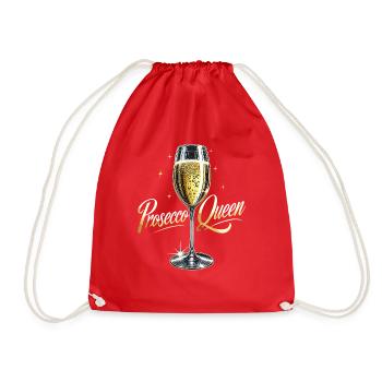 Prosecco Queen Party Girl JGA - Turnbeutel - Rot - Vorne