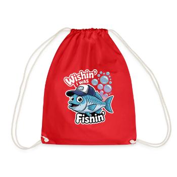 FISH, WISHIN J’ÉTAIS FISHIN - Sac de sport léger - rouge - Devant