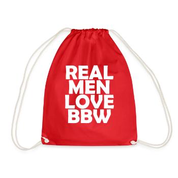 Real Men love bbw - Sac de sport léger - rouge - Devant