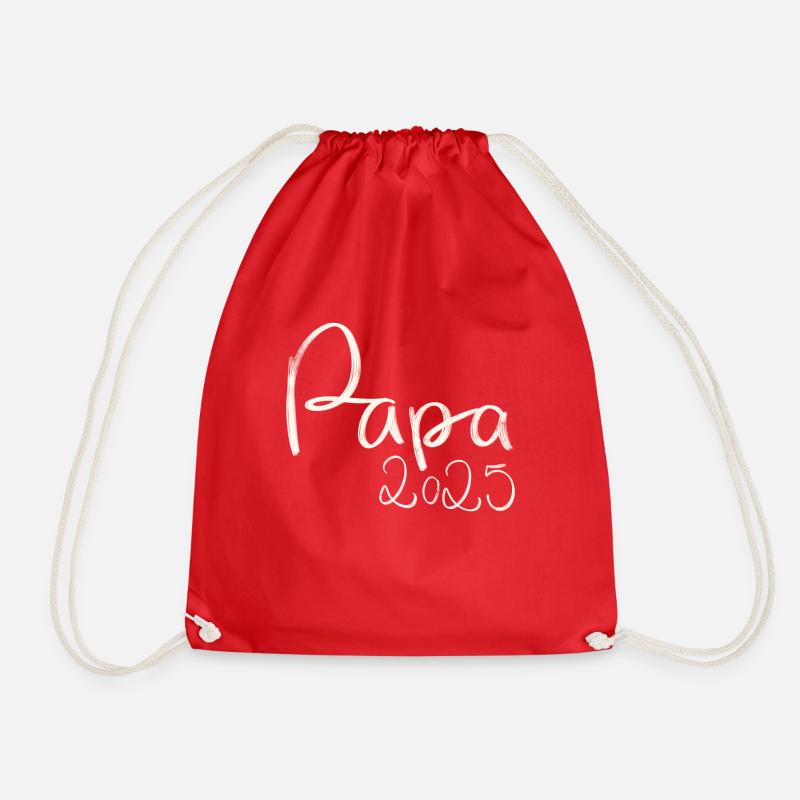 Dad 2025 - Drawstring Bag - red