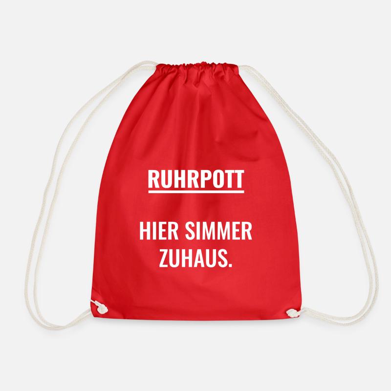 Hier simmer zuhaus - Turnbeutel - Rot