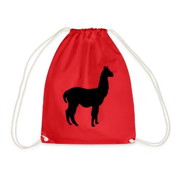 lama - Drawstring Bag - red - Front