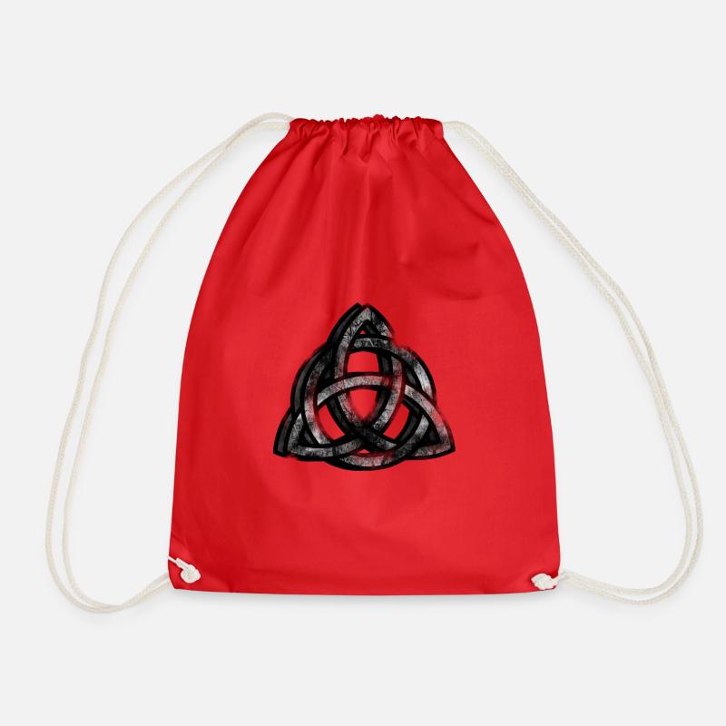 Celtic knot celtic celtic symbol runes - Drawstring Bag - red