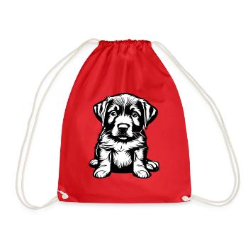 Chiot Labrador propriétaire Labrador Retriever - Sac de sport léger - rouge - Devant