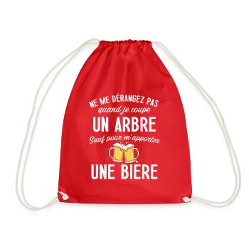 Bûcheron cadeau humour homme tronçonneuse noël - Sac de sport léger - rouge - Devant