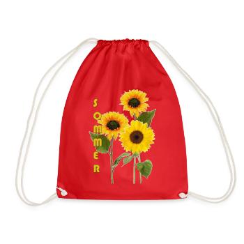 Été, tournesols - Sac de sport léger - rouge - Devant