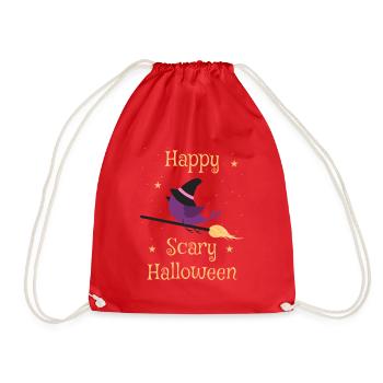 scary halloween - Drawstring Bag - red - Front