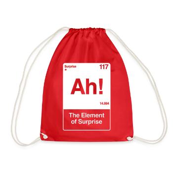 Ah, l’élément de surprise - Drôle de chimie - Sac de sport léger - rouge - Devant
