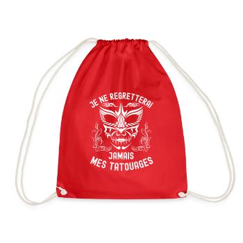 tatouages 1 - Sac de sport léger - rouge - Devant