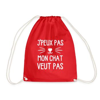 Humour chat chaton doux - Sac de sport léger - rouge - Devant